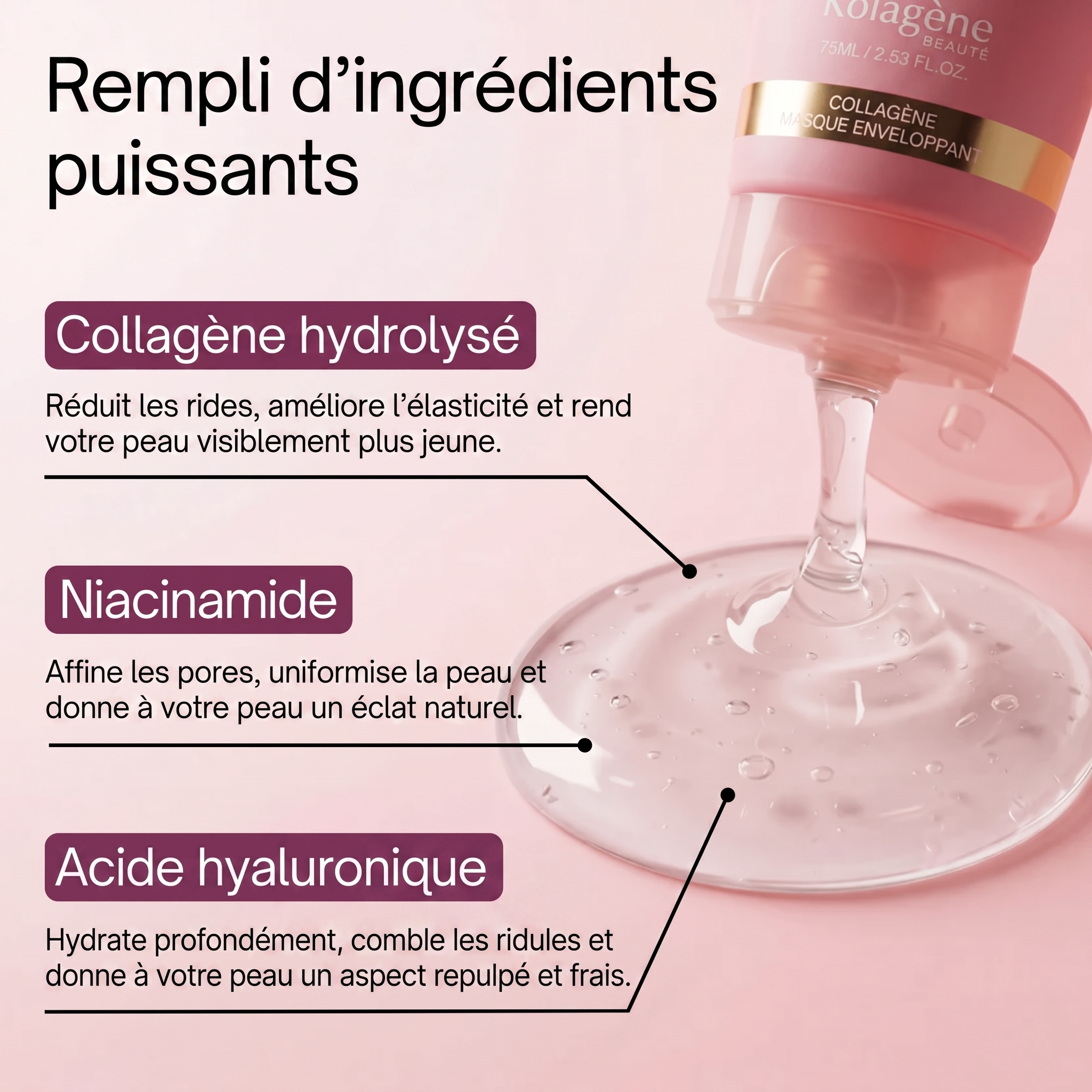 Kolagène — Masque bio-collagène + Pinceau